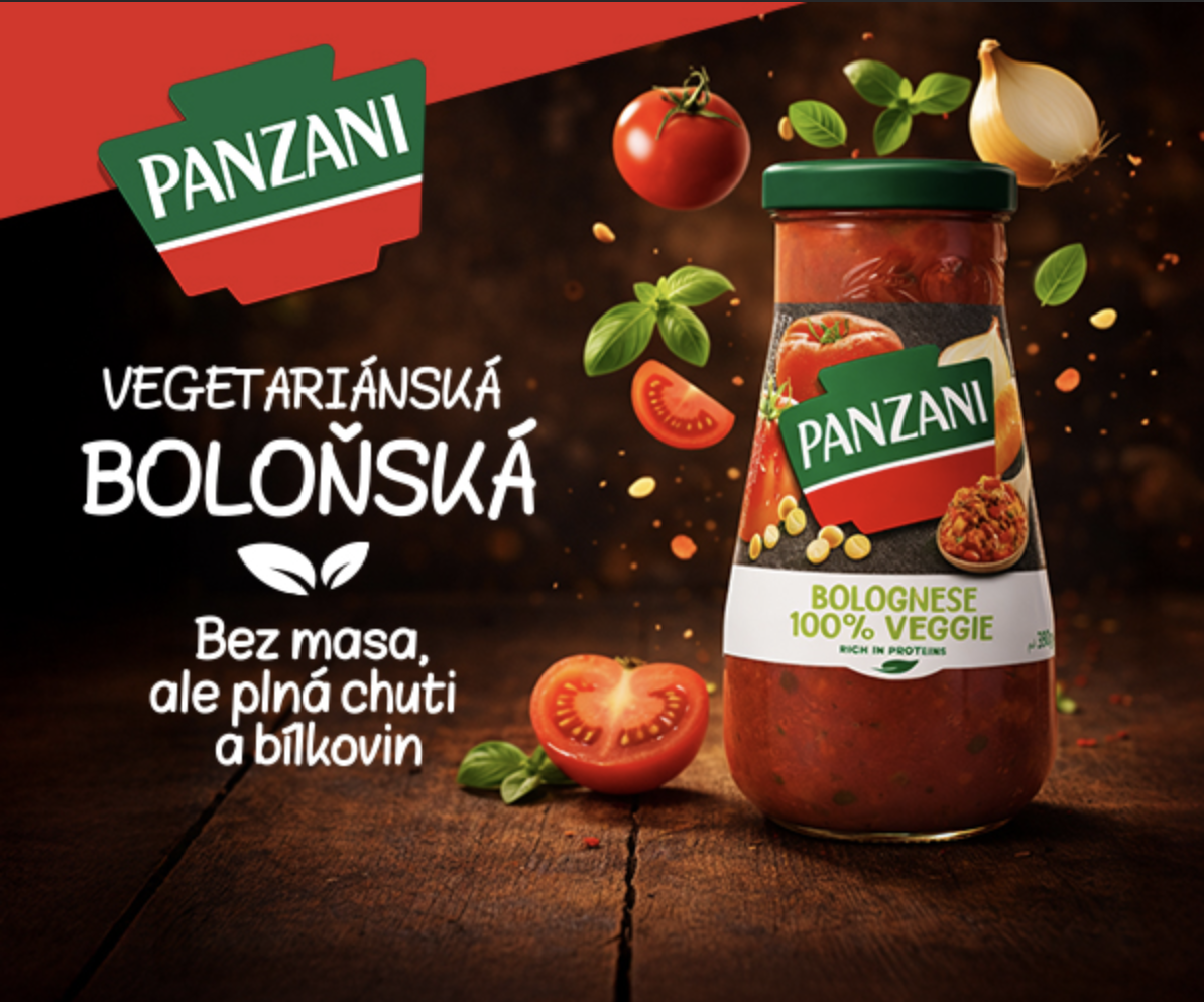 Novinka nejen pro vegetariány – omáčka Panzani Bolognese 100 % Veggie